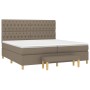 Cama box spring con colchón tela gris taupe 200x200 cm de , Camas y somieres - Ref: Foro24-3137425, Precio: 787,60 €, Descuen...