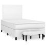 Box spring bed with white synthetic leather mattress 120x200 cm by , Beds and slatted bases - Ref: Foro24-3137534, Price: 497...