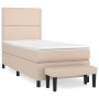 Cama box spring con colchón cuero sintético capuchino 80x200 cm de , Camas y somieres - Ref: Foro24-3137574, Precio: 381,99 €...