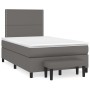 Cama box spring con colchón cuero sintético gris 120x200 cm de , Camas y somieres - Ref: Foro24-3137597, Precio: 492,45 €, De...