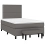 Cama box spring con colchón cuero sintético gris 120x200 cm de , Camas y somieres - Ref: Foro24-3137597, Precio: 492,45 €, De...