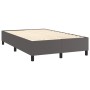 Cama box spring con colchón cuero sintético gris 120x200 cm de , Camas y somieres - Ref: Foro24-3137597, Precio: 492,45 €, De...