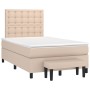 Box spring bed with a synthetic leather mattress in cappuccino color, 120x200cm. by , Beds and slatted bases - Ref: Foro24-31...