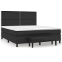 Box spring bed with black synthetic leather mattress 160x200 cm by , Beds and slatted bases - Ref: Foro24-3137611, Price: 582...