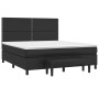 Cama box spring con colchón cuero sintético negro 160x200 cm de , Camas y somieres - Ref: Foro24-3137611, Precio: 571,81 €, D...