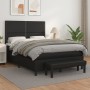 Box spring bed with black synthetic leather mattress 140x200cm by , Beds and slatted bases - Ref: Foro24-3137605, Price: 547,...