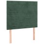 Cama box spring con colchón terciopelo verde oscuro 100x200 cm de , Camas y somieres - Ref: Foro24-3137890, Precio: 418,64 €,...