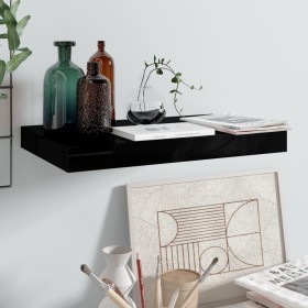 Floating wall shelf glossy black MDF 40x23x3.8 cm by vidaXL, Shelves and shelves - Ref: Foro24-323763, Price: 17,99 €, Discou...