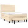 Box spring bed with cream-colored fabric mattress 140x190 cm by , Beds and slatted bases - Ref: Foro24-3136674, Price: 566,12...