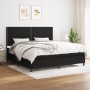 Cama box spring con colchón tela negro 200x200 cm de , Camas y somieres - Ref: Foro24-3141723, Precio: 688,45 €, Descuento: %