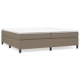 Cama box spring con colchón tela gris taupe 200x200 cm de , Camas y somieres - Ref: Foro24-3144451, Precio: 603,55 €, Descuen...