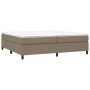 Cama box spring con colchón tela gris taupe 200x200 cm de , Camas y somieres - Ref: Foro24-3144451, Precio: 603,55 €, Descuen...