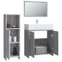 Set de muebles de baño 3 pzas madera contrachapada gris sonoma de , Muebles de baño - Ref: Foro24-3154407, Precio: 88,99 €, D...