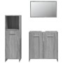 Set de muebles de baño 3 pzas madera contrachapada gris sonoma de , Muebles de baño - Ref: Foro24-3154407, Precio: 88,99 €, D...