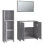 Set de muebles de baño 3 pzas madera contrachapada gris sonoma de , Muebles de baño - Ref: Foro24-3154407, Precio: 88,99 €, D...