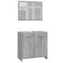 Set de muebles de baño 3 pzas madera contrachapada gris sonoma de , Muebles de baño - Ref: Foro24-3154407, Precio: 88,99 €, D...