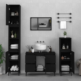 Juego de muebles de baño 3 pzas madera contrachapada negro de , Muebles de baño - Ref: Foro24-3185606, Precio: 247,74 €, Desc...