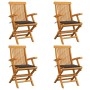 Garden chairs 4 units teak wood with taupe gray cushions by , Garden chairs - Ref: Foro24-3065625, Price: 355,38 €, Discount: %