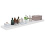 Bright white glossy MDF floating wall shelf 120x23.5x3.8 cm by vidaXL, Shelves and shelves - Ref: Foro24-323757, Price: 30,92...