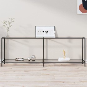 Tempered glass transparent console table 220x35x75.5 cm by , Side tables - Ref: Foro24-331710, Price: 118,47 €, Discount: %