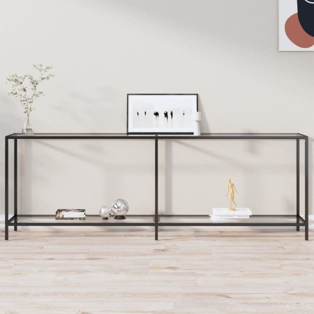 Tempered glass transparent console table 220x35x75.5 cm by , Side tables - Ref: Foro24-331710, Price: 118,63 €, Discount: %