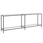 Tempered glass transparent console table 220x35x75.5 cm by , Side tables - Ref: Foro24-331710, Price: 118,63 €, Discount: %