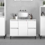 Plywood white gloss sink cabinet 80x33x60cm by , bathroom vanities - Ref: Foro24-821278, Price: 101,49 €, Discount: %