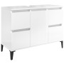 Plywood white gloss sink cabinet 80x33x60cm by , bathroom vanities - Ref: Foro24-821278, Price: 101,49 €, Discount: %