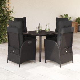 Set de muebles jardín 5 pzas con cojines ratán sintético negro de , Conjuntos de jardín - Ref: Foro24-3213400, Precio: 582,17...