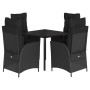 Set de muebles jardín 5 pzas con cojines ratán sintético negro de , Conjuntos de jardín - Ref: Foro24-3213400, Precio: 582,17...