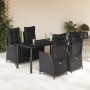 Set de muebles jardín 5 pzas con cojines ratán sintético negro de , Conjuntos de jardín - Ref: Foro24-3213402, Precio: 695,34...