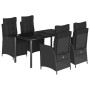 Set de muebles jardín 5 pzas con cojines ratán sintético negro de , Conjuntos de jardín - Ref: Foro24-3213402, Precio: 694,99...