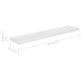 Bright white glossy MDF floating wall shelf 120x23.5x3.8 cm by vidaXL, Shelves and shelves - Ref: Foro24-323757, Price: 30,92...