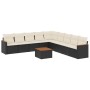 Set de sofás de jardín 10 pzas cojines ratán sintético negro de , Conjuntos de jardín - Ref: Foro24-3258465, Precio: 578,46 €...