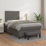 Cama box spring con colchón cuero sintético gris 120x190 cm de , Camas y somieres - Ref: Foro24-3270443, Precio: 450,19 €, De...