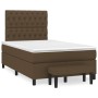 Cama box spring con colchón tela marrón oscuro 120x190 cm de , Camas y somieres - Ref: Foro24-3270379, Precio: 450,66 €, Desc...