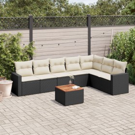 8-teiliges Gartensofa-Set mit schwarzen Polstern aus synthetischem Rattan. von , Gartensets - Ref: Foro24-3256483, Preis: 464...