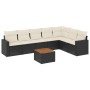 8-teiliges Gartensofa-Set mit schwarzen Polstern aus synthetischem Rattan. von , Gartensets - Ref: Foro24-3256483, Preis: 464...