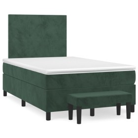 Boxspring-Bett mit dunkelgrünem Samtmatratze 120x190 cm. von , Betten und Lattenroste - Ref: Foro24-3270460, Preis: 453,99 €,...