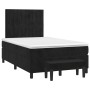 Cama box spring con colchón terciopelo negro 120x190 cm de , Camas y somieres - Ref: Foro24-3270483, Precio: 438,42 €, Descue...