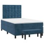 Cama box spring con colchón terciopelo azul oscuro 120x190 cm de , Camas y somieres - Ref: Foro24-3270497, Precio: 441,44 €, ...