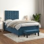 Dark blue velvet box spring bed with mattress 120x190 cm by , Beds and slatted bases - Ref: Foro24-3270497, Price: 441,44 €, ...