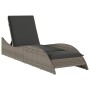 Synthetic rattan sun lounger with gray cushion 60x205x73 cm by , Loungers - Ref: Foro24-368280, Price: 153,43 €, Discount: %