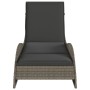 Synthetic rattan sun lounger with gray cushion 60x205x73 cm by , Loungers - Ref: Foro24-368280, Price: 153,43 €, Discount: %