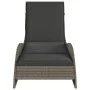 Synthetic rattan sun lounger with gray cushion 60x205x73 cm by , Loungers - Ref: Foro24-368280, Price: 156,60 €, Discount: %