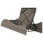 Synthetic rattan sun lounger with gray cushion 60x205x73 cm by , Loungers - Ref: Foro24-368280, Price: 153,43 €, Discount: %