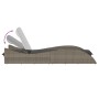 Synthetic rattan sun lounger with gray cushion 60x205x73 cm by , Loungers - Ref: Foro24-368280, Price: 153,43 €, Discount: %