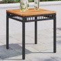 Mesa de jardín ratán sintético madera acacia negro 38x38x42 cm de , Mesas de jardín - Ref: Foro24-365864, Precio: 37,53 €, De...