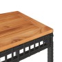 Mesa de jardín ratán sintético madera acacia negro 38x38x42 cm de , Mesas de jardín - Ref: Foro24-365864, Precio: 37,53 €, De...