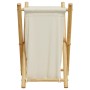 White cream bamboo laundry basket 41.5x36x63.5 cm by , Laundry baskets - Ref: Foro24-368034, Price: 33,55 €, Discount: %